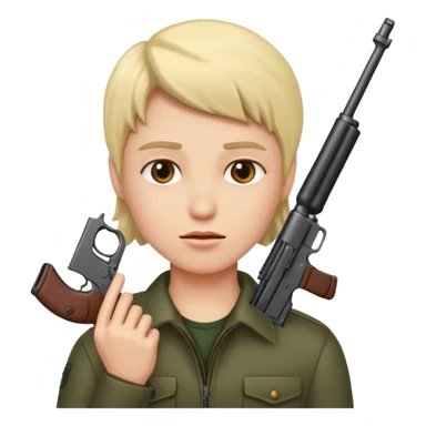 A person with a gun to their head sticker