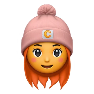 Carhartt beanie - i want exactly this emoji but in a dusty pink color sticker