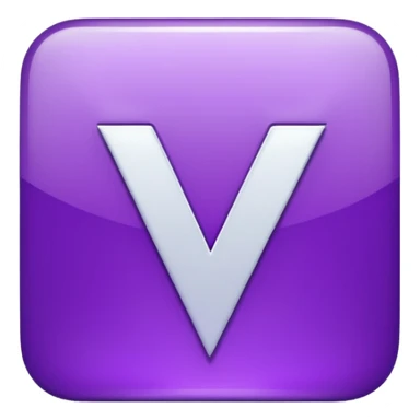 generate an emoji for the letter v inside a square sticker
