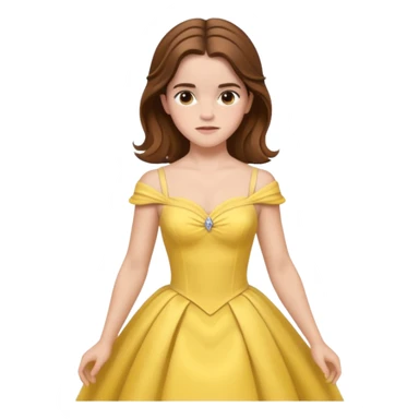 emma watson long hair as belle Cinematic Realistic sticker