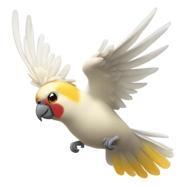 cockatiel bird flying sticker