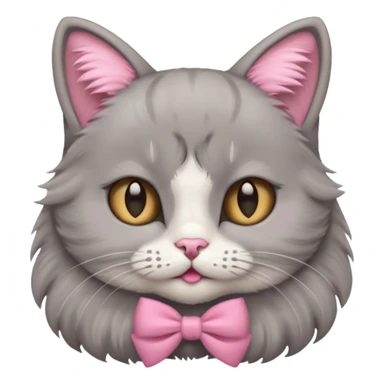 Um gato com lacinho rosa  sticker