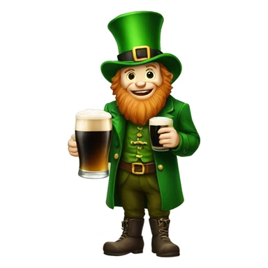 leprechaun drinking a guinness sticker