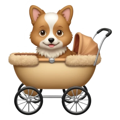 another dog in a pram sticker
