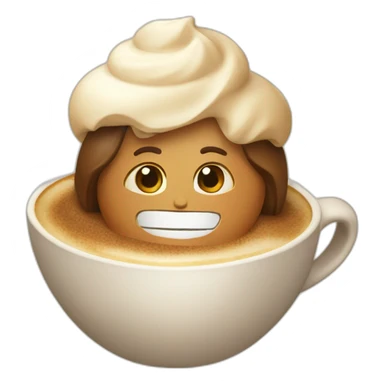 A person surfing in a capuccino  sticker