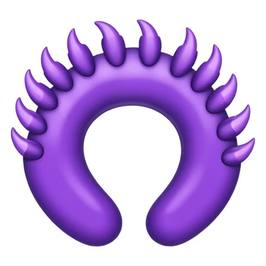 Purple claw clip sticker