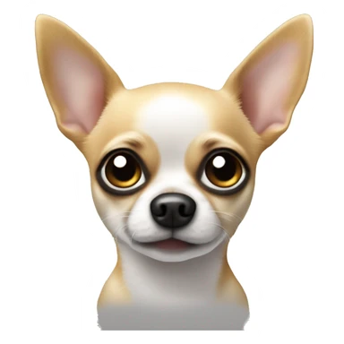 Chihuahua weiß mit schwarzem fleck am auge, in decke eingerollt sticker