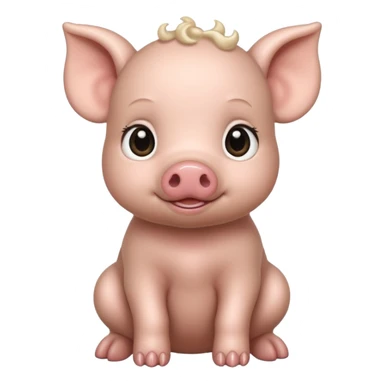 black baby pig sticker