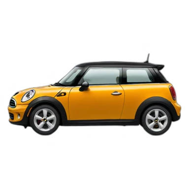 yellow-orange and black new Mini car sticker