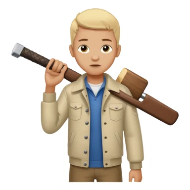 13 y/o Brian robeson at the beginning of Hatchet
struggling with his parents' recent divorce and harboring . He is angry, self-pitying
He is carrying a hatchet
He is on a single-engine plane with a pilot who soon suffers a heart attack, leaving Brian to navigate the crash and his new, harsh reality. sticker