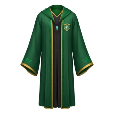 Hogwarts robe in slytherin farbe sticker
