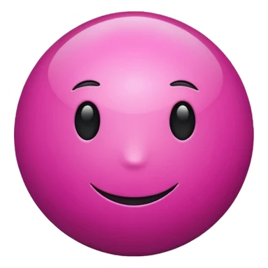 magenta color sphere. Negative : Emoji. sticker