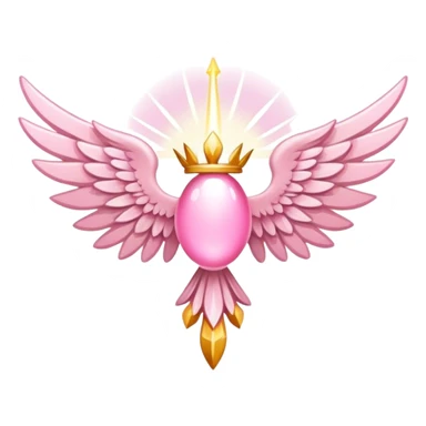 6 wings emblem holy light pink sticker