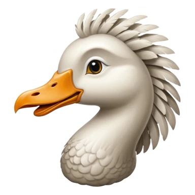 Goose with Medusa hair sticker