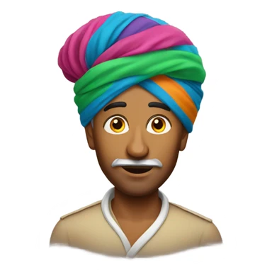 Indian wearing a turban  sticker