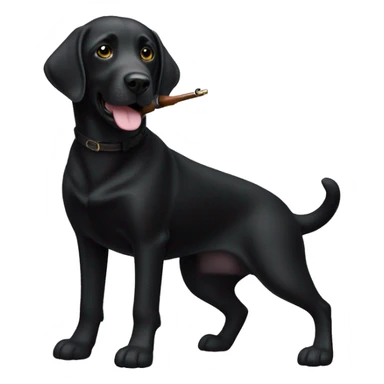 Black lab with shotgun sticker