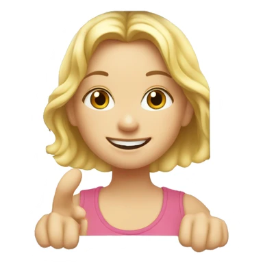 blonde white girl opening her window to sunshine sticker