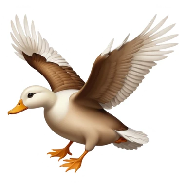 duck flying sticker