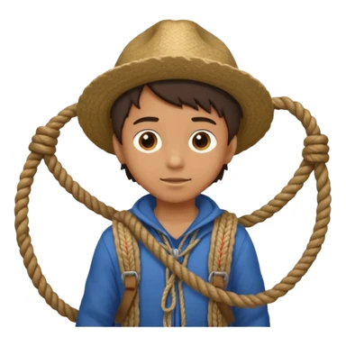 Boy carrying rope,Jungle Explorers. sticker