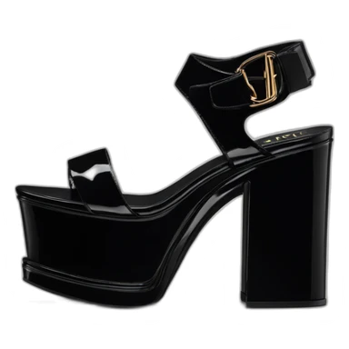 Ysl heel sandal TRIBUTE PLATFORM SANDAL black PATENT LEATHER sticker