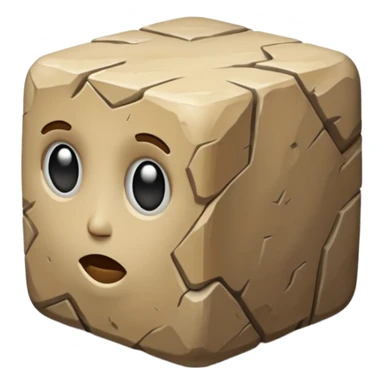 american-beije-intricate-stone-age-rocky-cube-shaped sticker