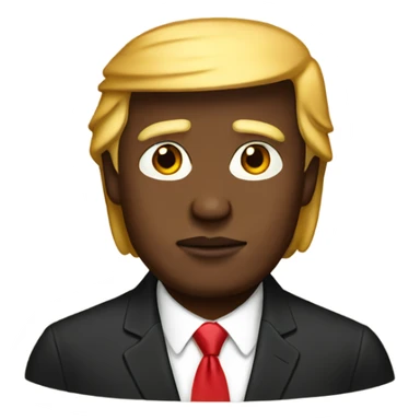 Donald trump as a black man sticker