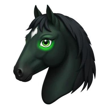green eye black horse sticker