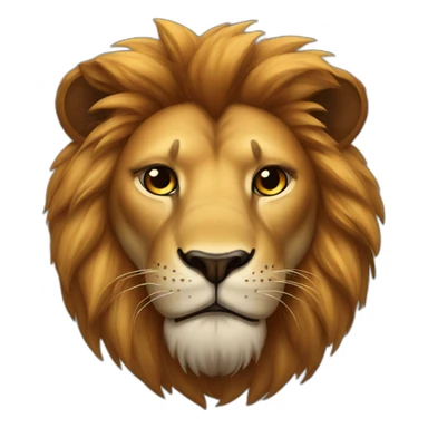 Lion with a scar on eye sticker