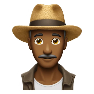 Homme qui tient son chapeau au nivau du ventre  sticker