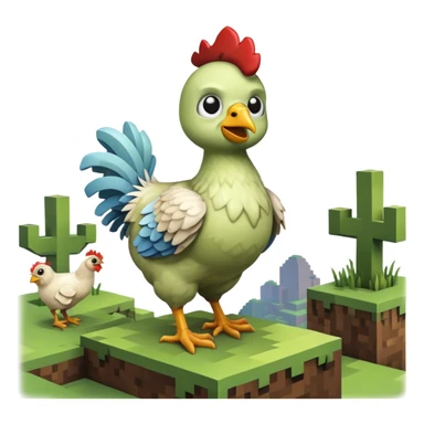 baby zombie riding a chicken, minecraft chicken jockey sticker
