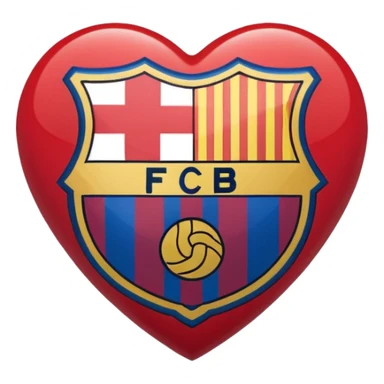 Barcelona FC Logo in heart ❤️ sticker