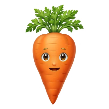 Carotte avec des cheveux sticker