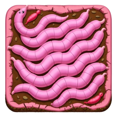 vers de terre  sticker