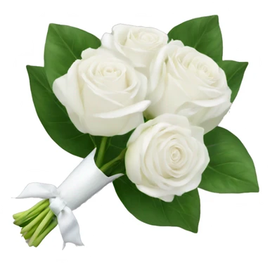 White hydrangea white roses and white tulip bouquet  sticker