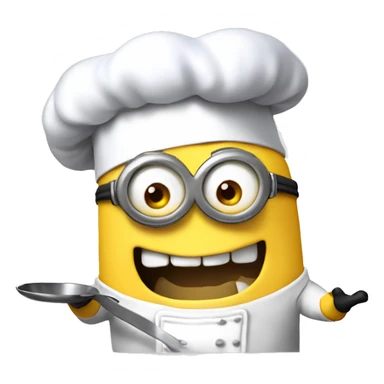 Despicable 4 character mega minion chef cooking up a storm sticker