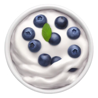 Blueberry yogurt bowl sticker