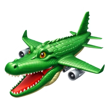 Hazme un avión con cabeza de cocodrilo sticker