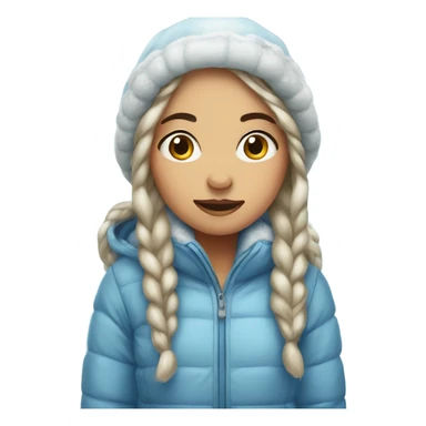 Girl in winter wonderland sticker