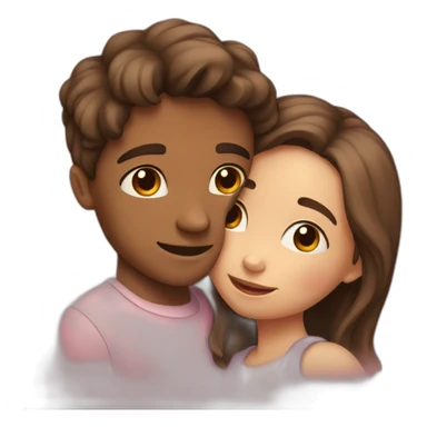 boy and girl hugging in love sticker