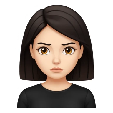 Give me an emoji of a woman looking unimpressed in a sassy way sticker