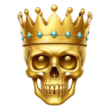 Golden skull with crown sticker