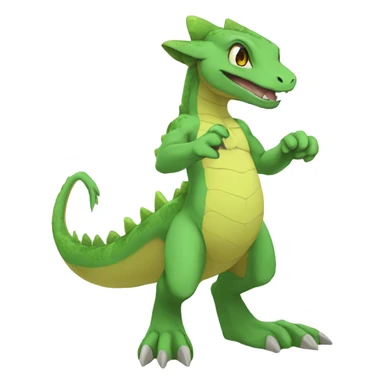 Anthro Sona Fakemon Reptile Full Body sticker