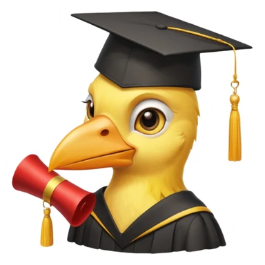 Bird graduate college sticker