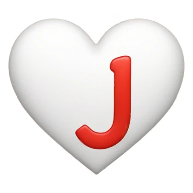 heart with letter J in the middle sticker