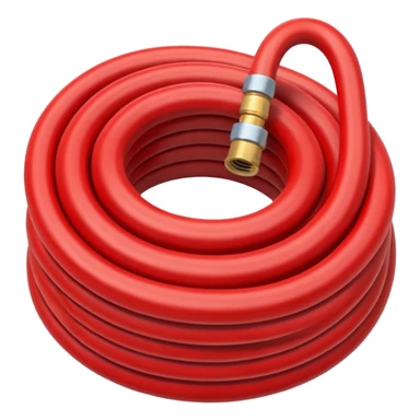 A red Hose – coiled water hose sticker