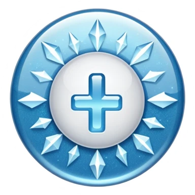 glitter white symbol of health sticker