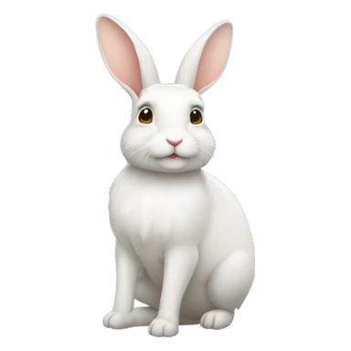 Un conejo Belier blanco sticker