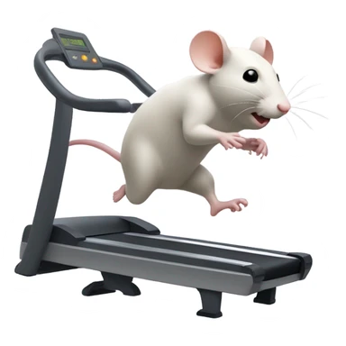 Rat on treadmill  sticker