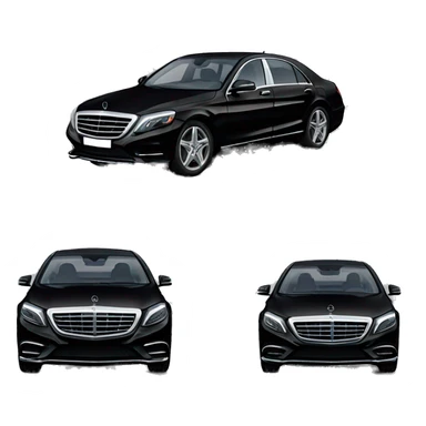 black mercedes benz s class sticker