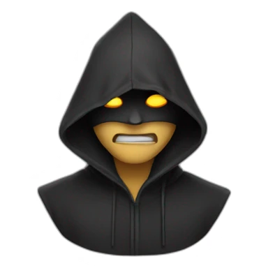 Evil man with hood sticker